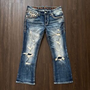 Rock Revival Distressed Blue Men’s Jeans - 34